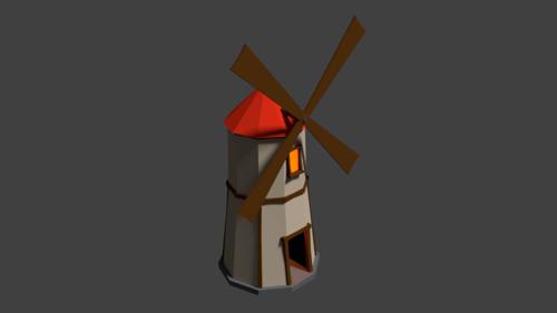 Low Poly mill preview image